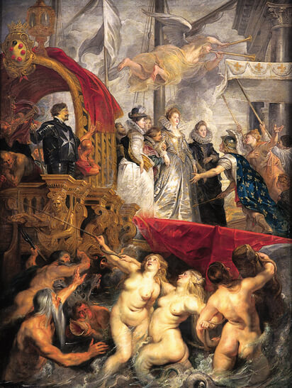 Rubens-lArrivee-de-Marie-de-Medicis-paris-louvre